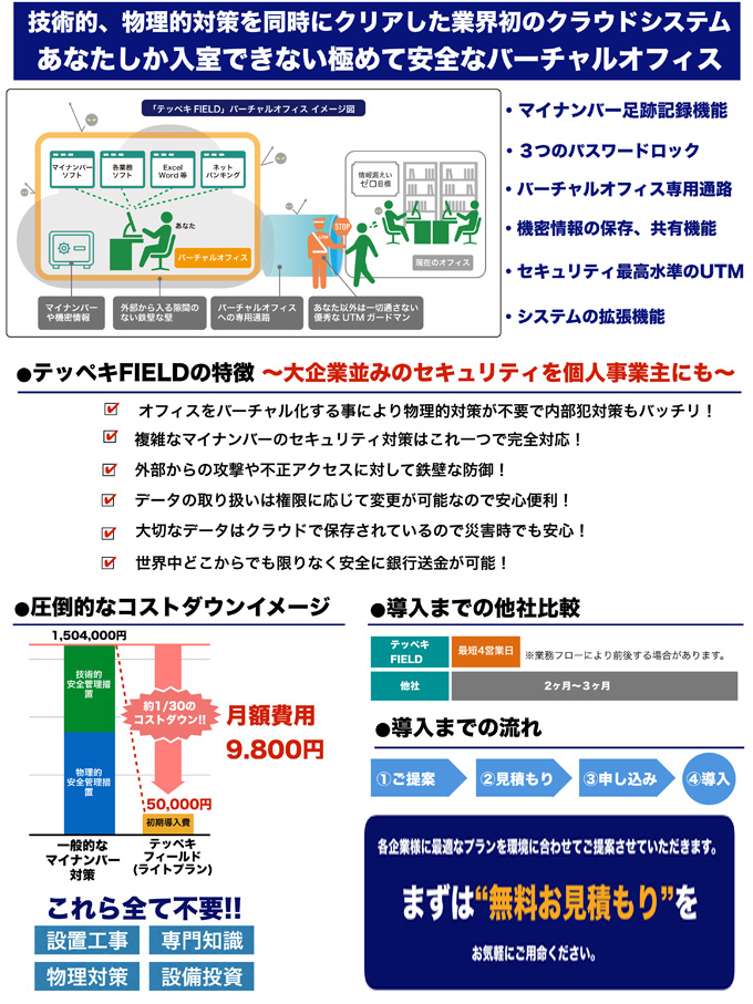 マイナンバー対策の決定版,テッペキFIELD®